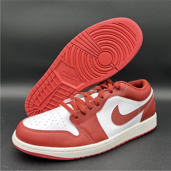 Nike Air Jordan 1 Low Shoes Dune Red White Lobster FJ3459-160 Men's Size 11 - Picture 1 of 5